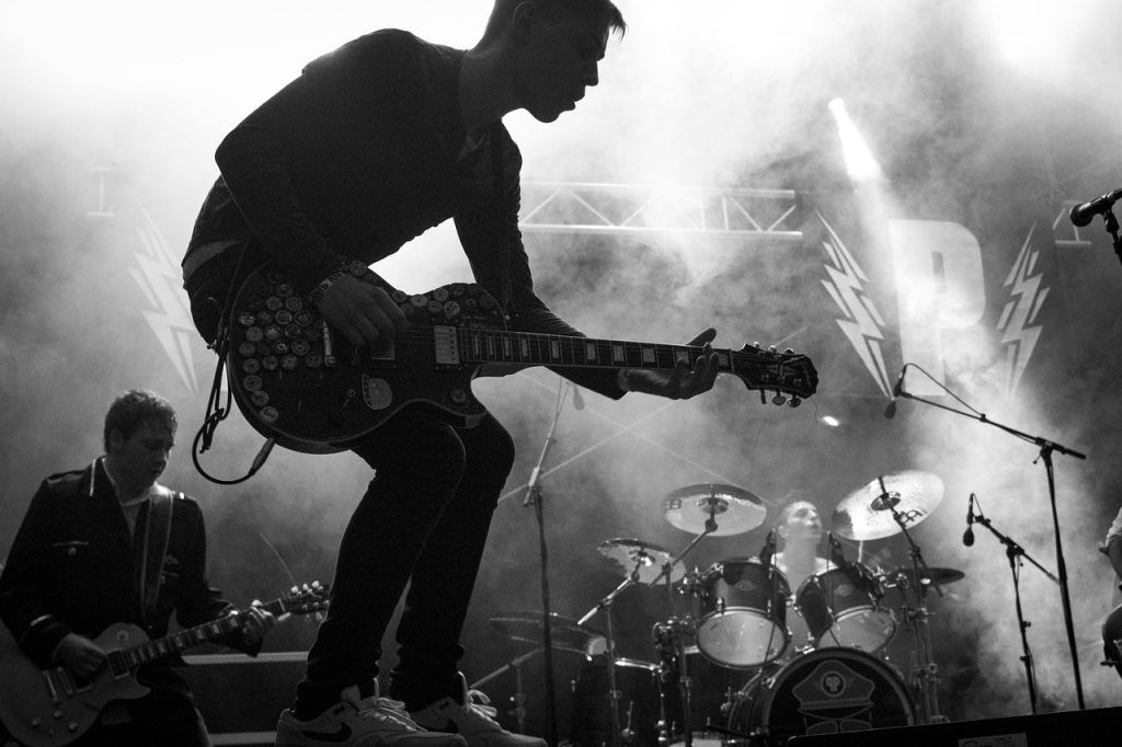 music, band, stage