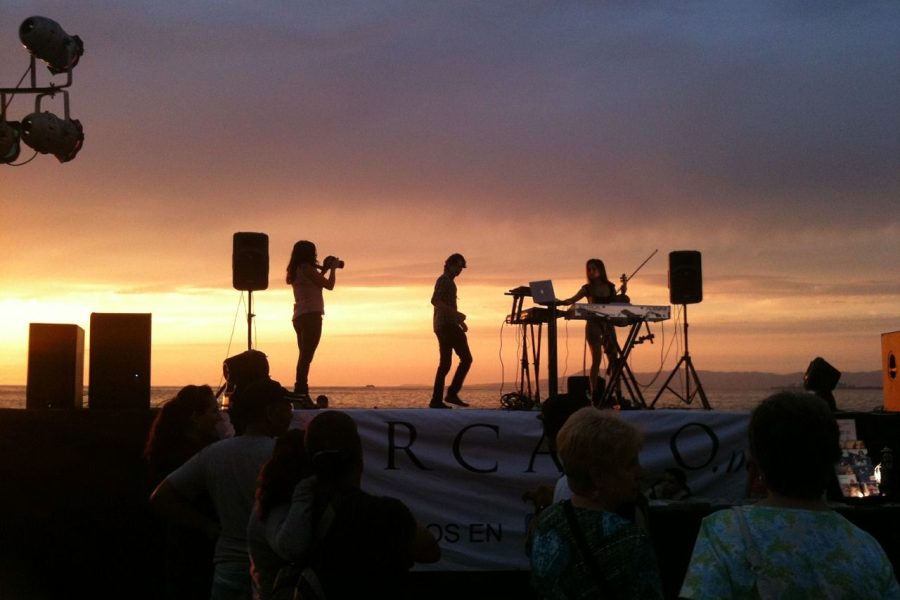 band, musicians, stage