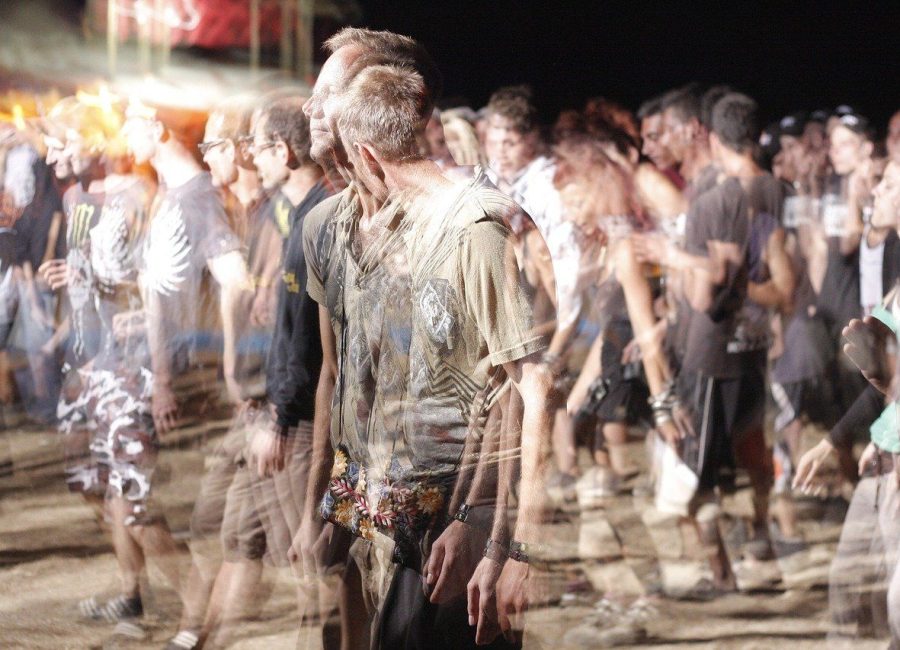 crowd of people, crowd, people